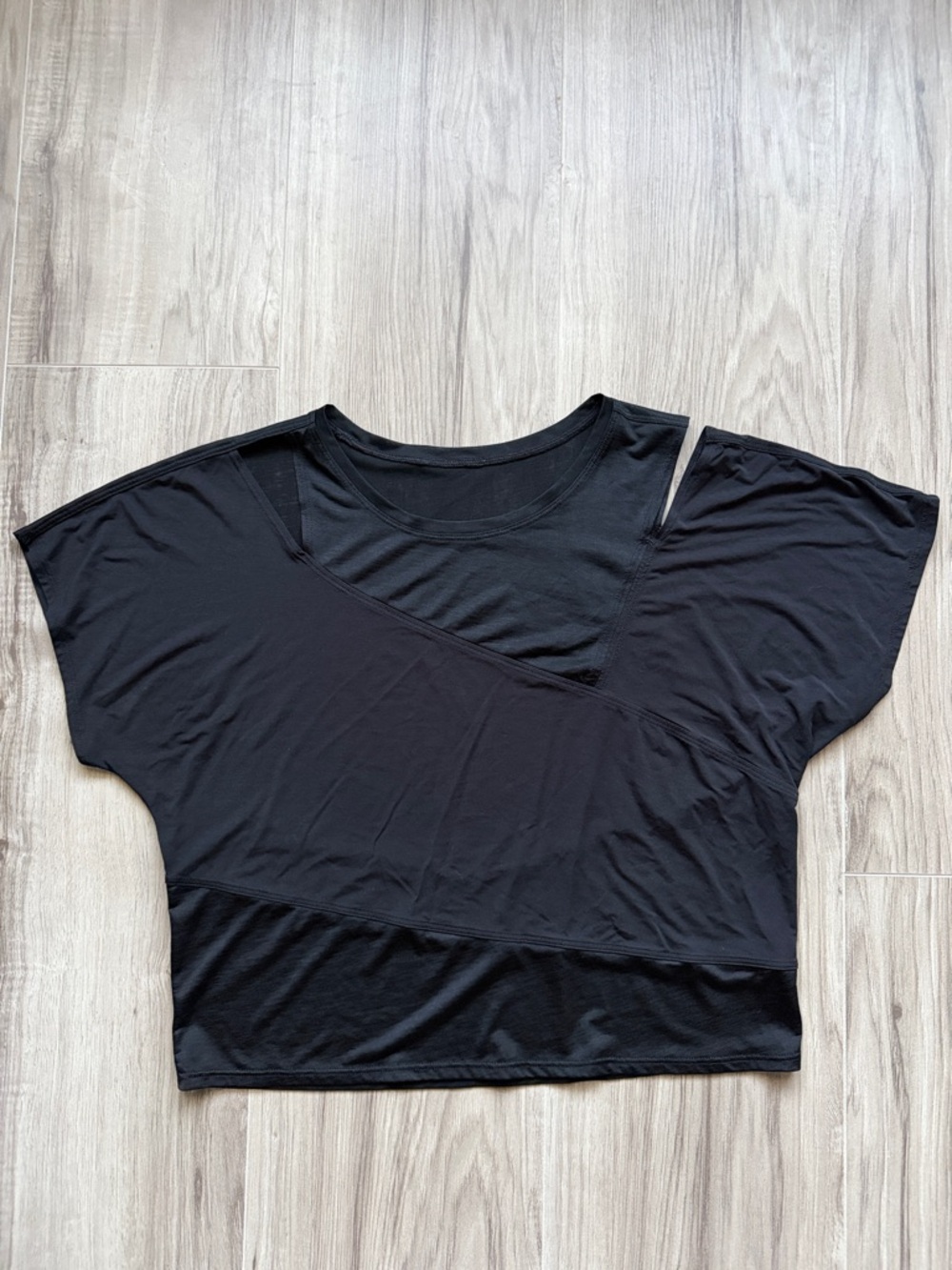 lululemon athletica Black Asymmetrical Cutout Crop Top
